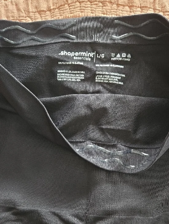 Shapermint Black Ribbed Waistband Shaper Leggings - Picture 5 of 6